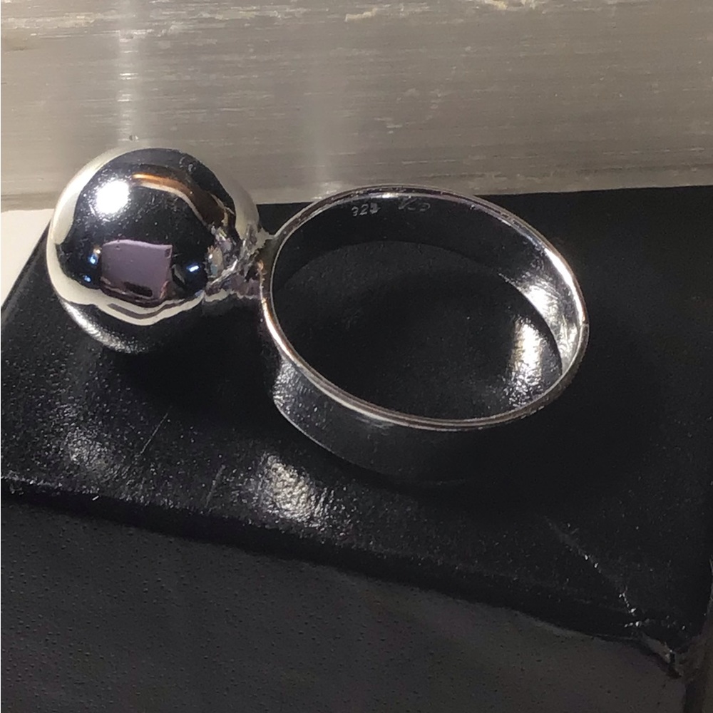 Statement Sterling Silver Ball Ring - image 8
